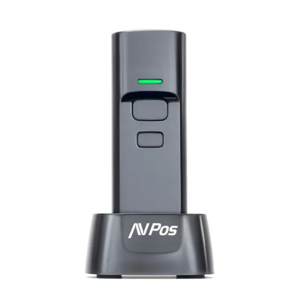 LECTOR CODIGOS AVPOS PORTATIL 2D + QR BT03 WIRELESS 2.4 + BLUETOOTH + BASE