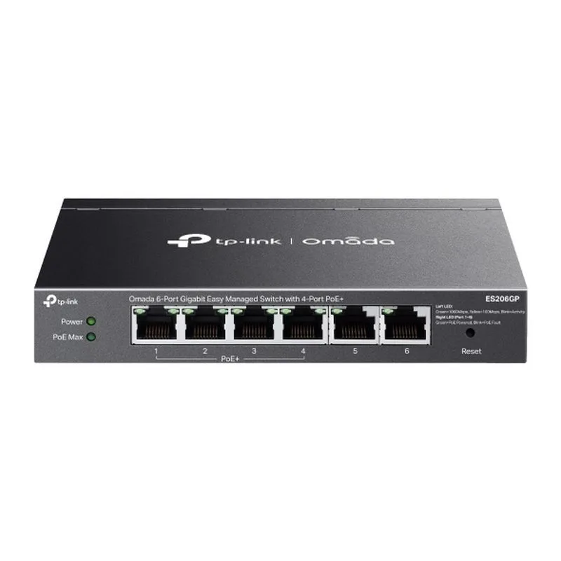 TP-LINK SWITCH OMADA ES206GP DE 6 PUERTOS CON 4 PUERTOS POE+