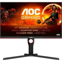MONITOR GAMING AOC 27 180HZ 2K QHD ERGONOMICO HDMI DISPLAYPORT BLACK