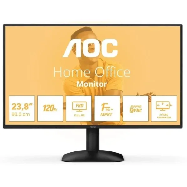 MONITOR AOC 24 IPS 100HZ VGA HDMI 3YR BLACK