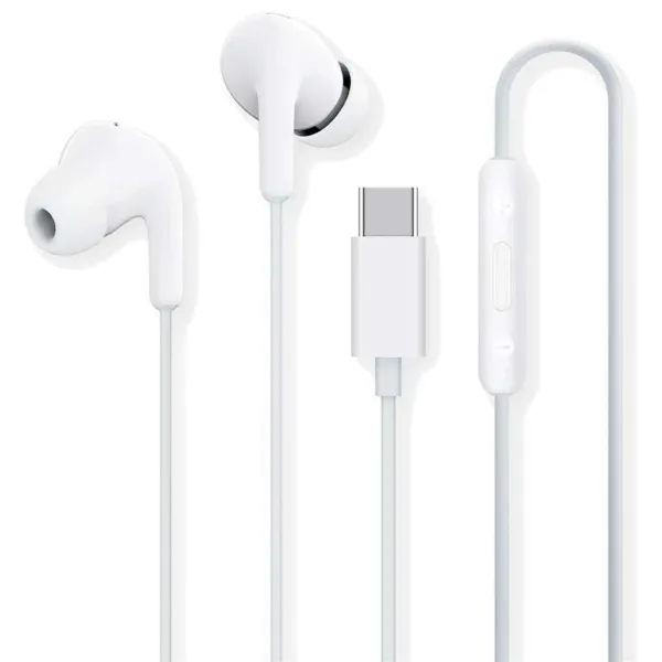 AURICULARES + MICROFONO XIAOMI MI DUAL DRIVER EARPHONES USB-C WHITE