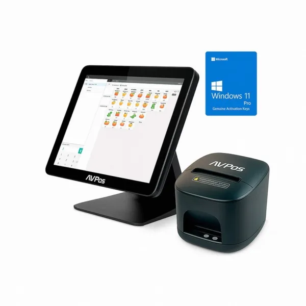 PACK TPV AVPOS K4000 15 TACTIL N100/8GB/SSD128/W11P + TC15 USB
